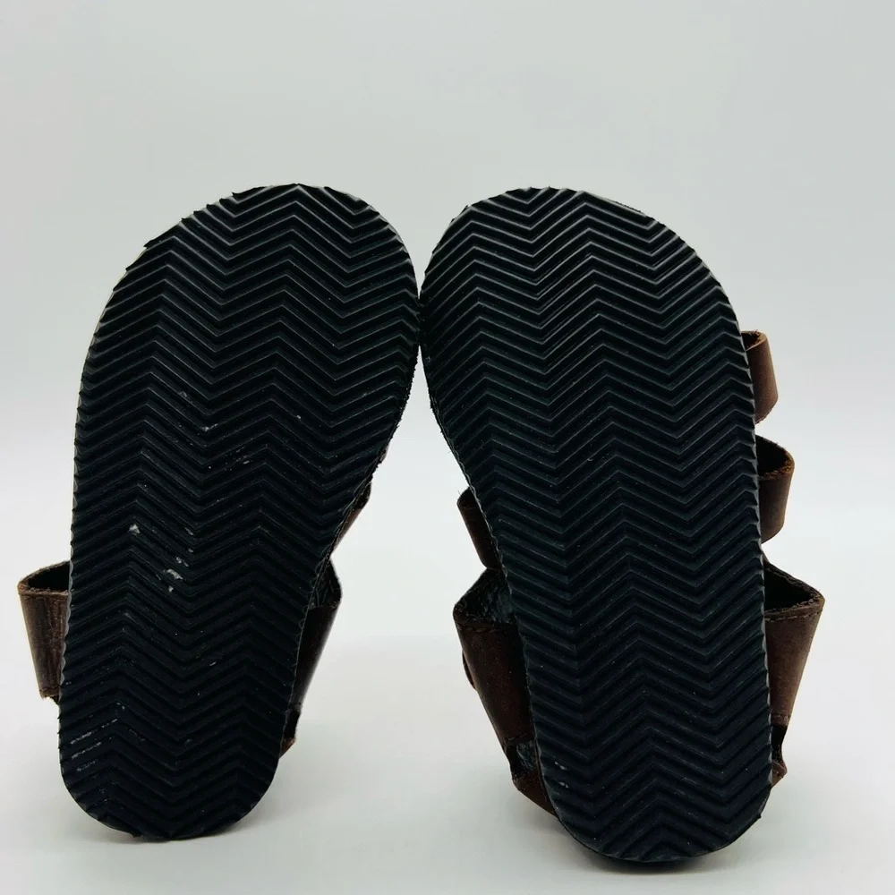 Cole Haan Dark Brown Mini Jamie Fisherman Sandals Infant Size 1